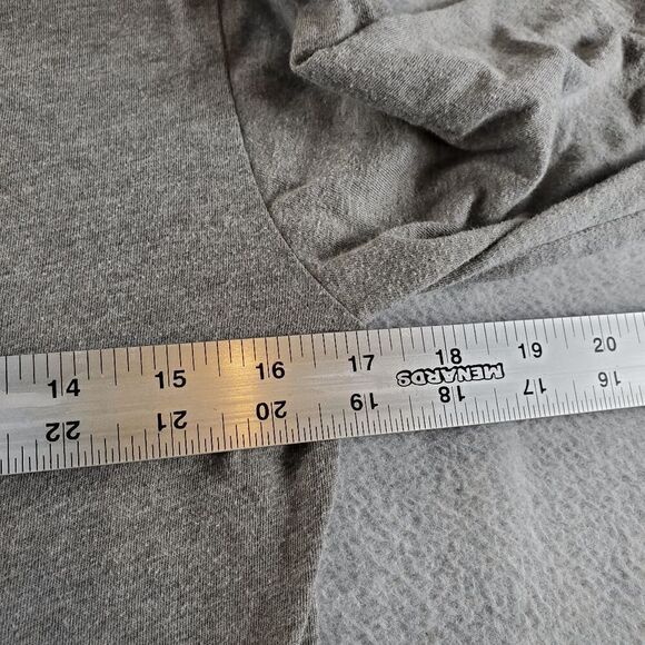 PINK Victoria's Secret Shirt Women XS Gray Nation Tee Long Sleeve Logo Crew Neck - Picture 4 of 10